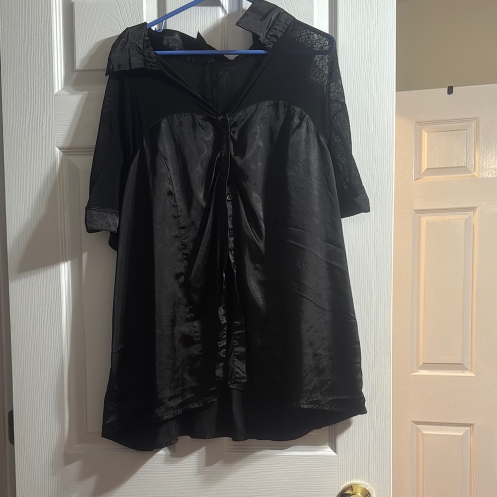 Elegant Black Sheer Blouse